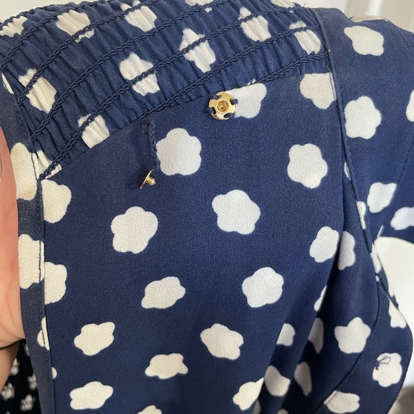 Kate Spade California Dreaming Cloud Dot Midi Dress Blue White Womens 6 - Picture 10 of 11